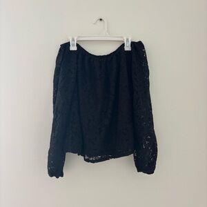 hollister black off the shoulder long sleeve